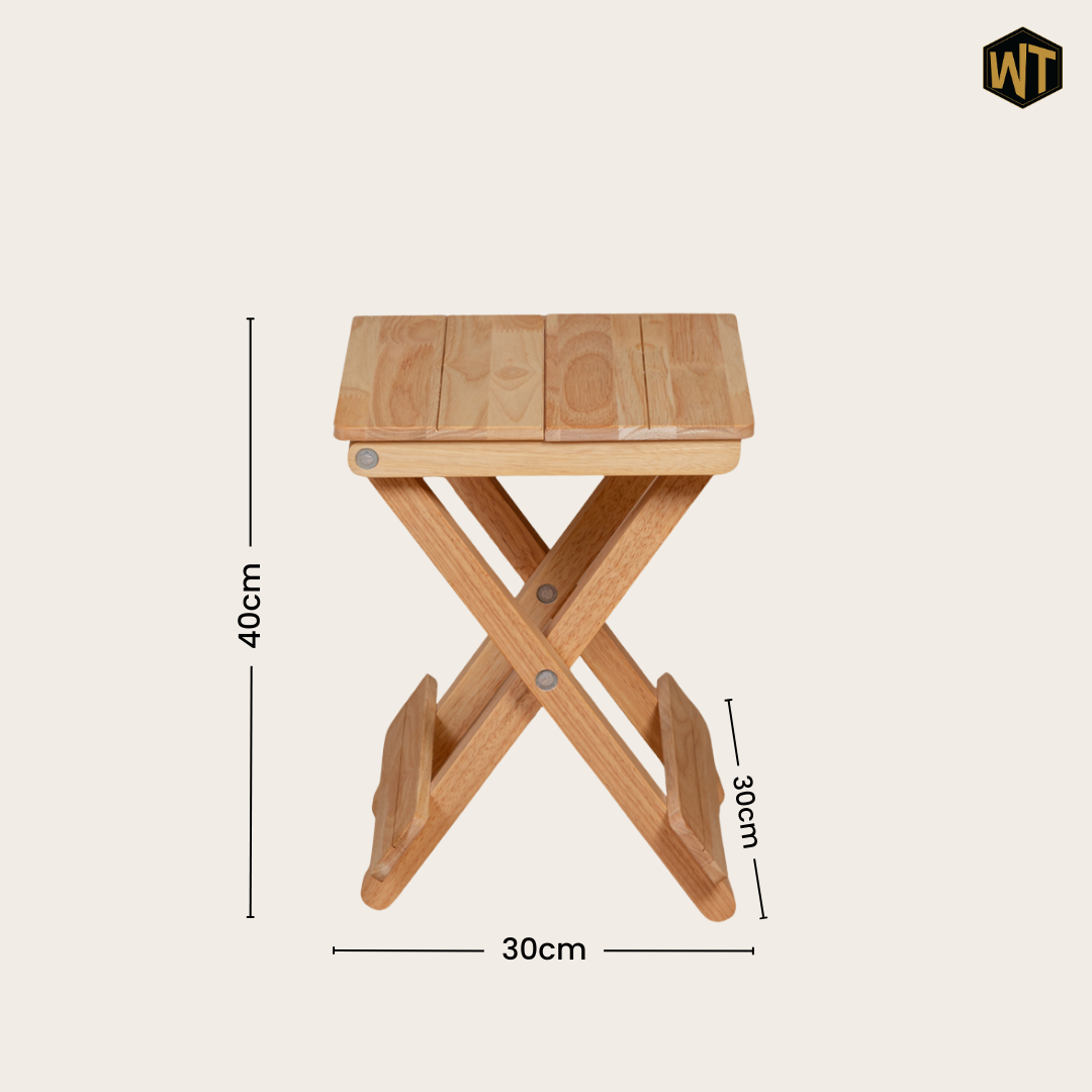 Foldable Compact Wood Stool: Stylish and Practical Seating Solution