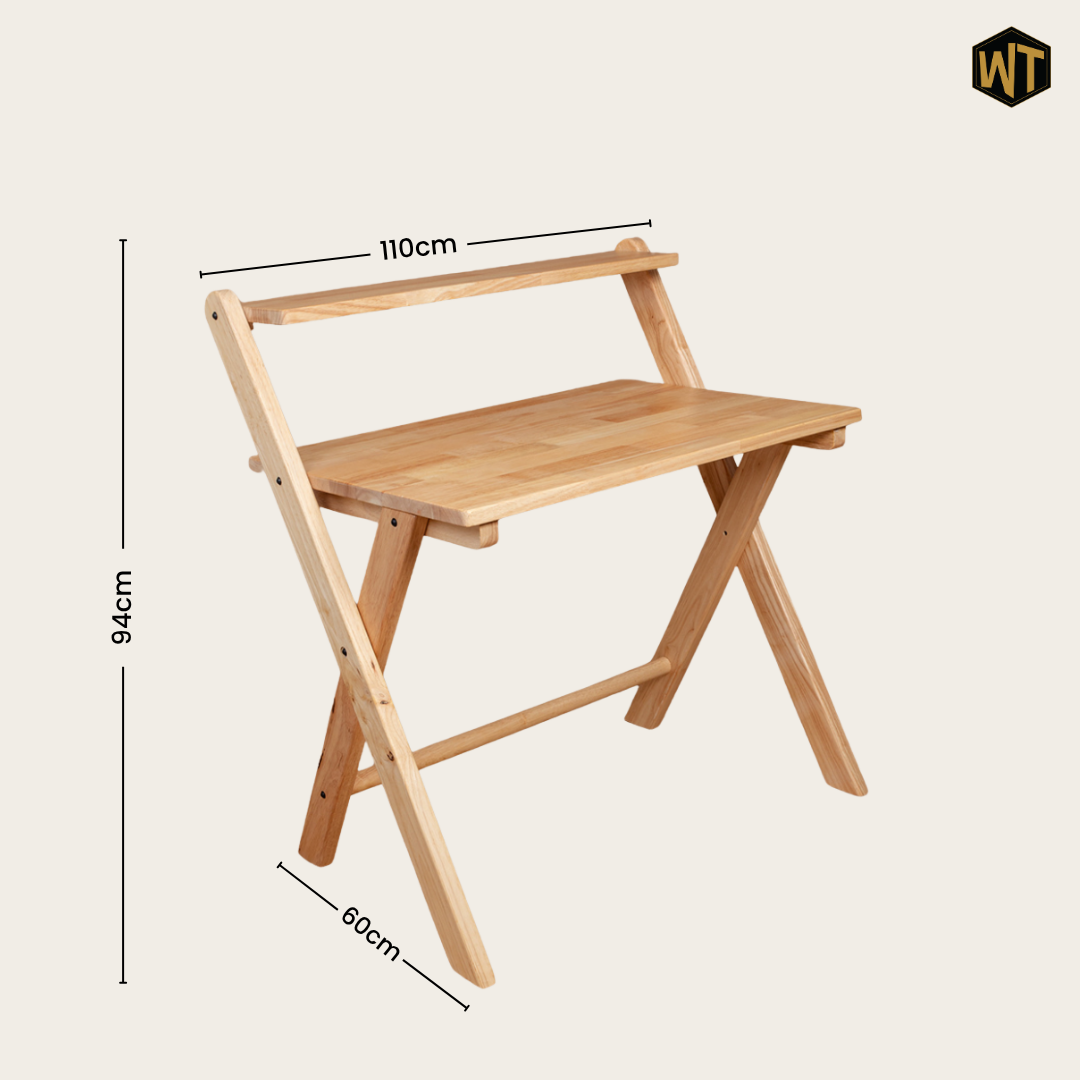 Study Nook: Solid Wood Dual Platform Study Desk / Table