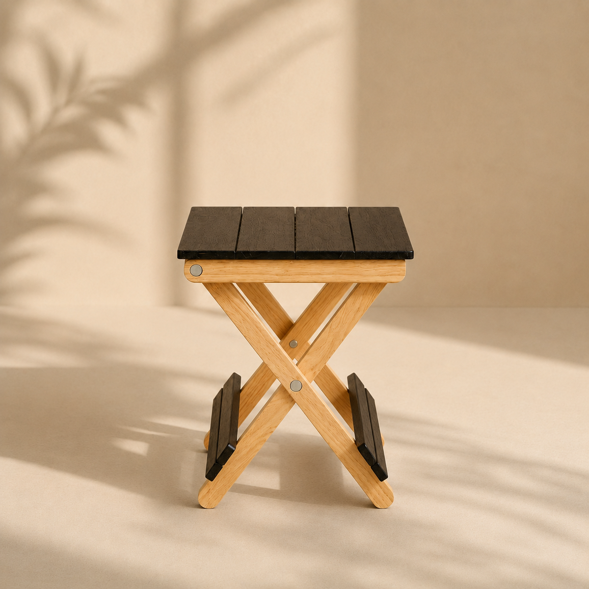 Foldable Compact Wood Stool: Stylish and Practical Seating Solution