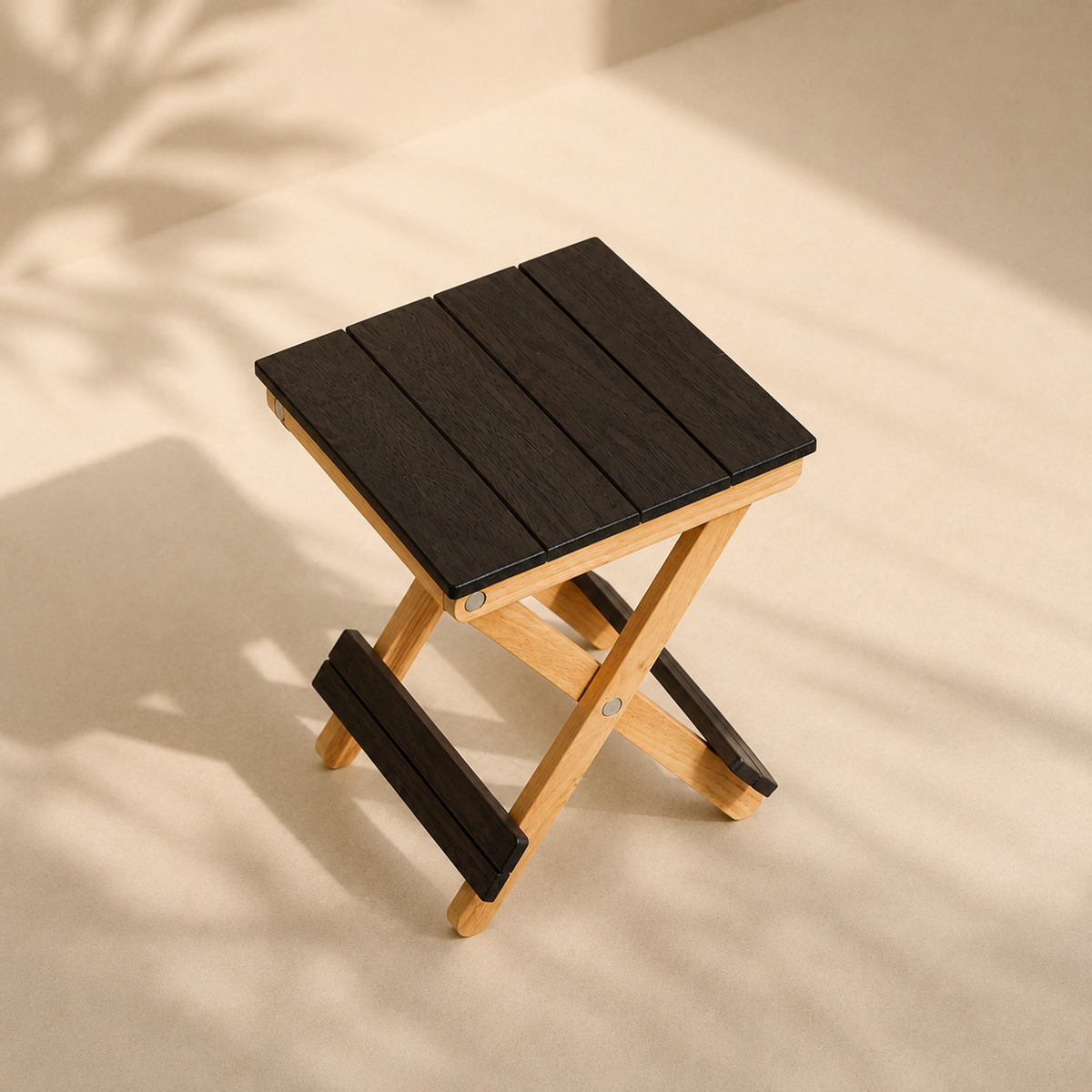 Foldable Compact Wood Stool: Stylish and Practical Seating Solution
