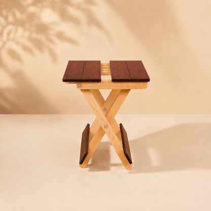 Foldable Compact Wood Stool: Stylish and Practical Seating Solution