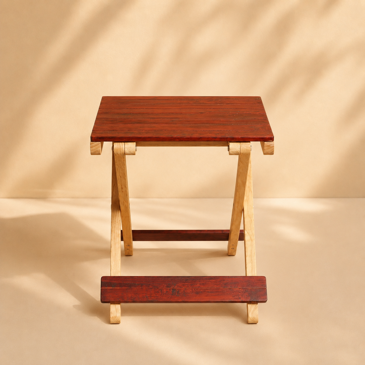 Solid Wood Compact Companion - Wooden Folding Table