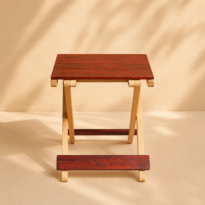 Solid Wood Compact Companion - Wooden Folding Table