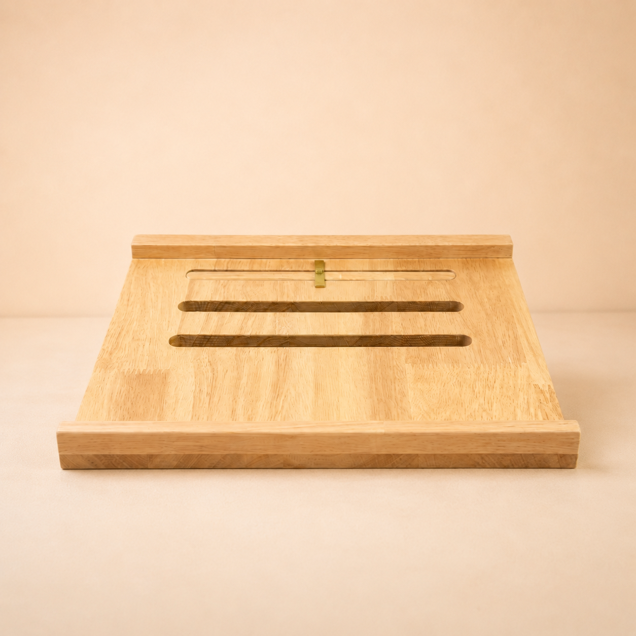Solid Wood Adjustable Laptop Stand – 3-Level Height, Portable & Durable