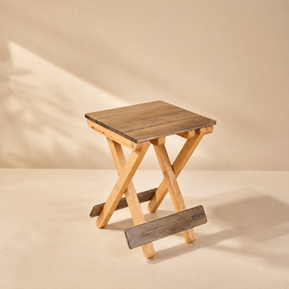 Foldable Compact Wood Stool: Stylish and Practical Seating Solution