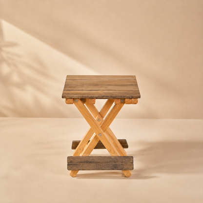 Foldable Compact Wood Stool: Stylish and Practical Seating Solution