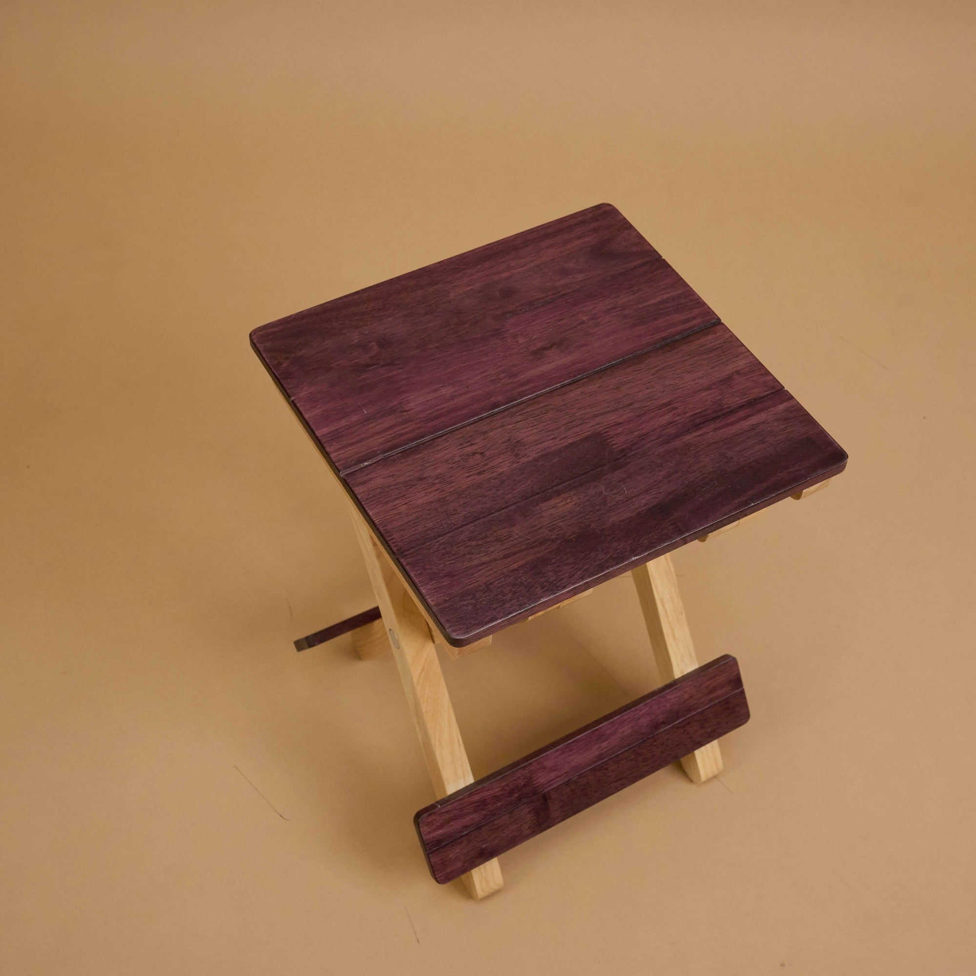 Foldable Compact Wood Stool - Rose Wood