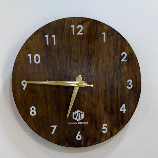 Round Wall Clock – Wooden Wall Clock for Home & Office