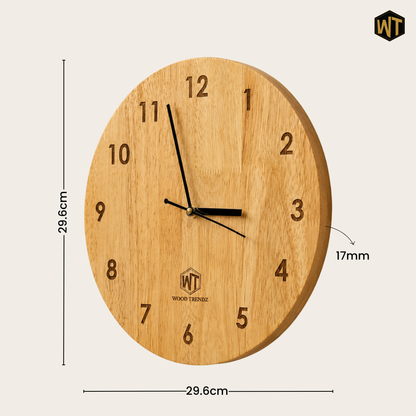 Round Wall Clock – Wooden Wall Clock for Home & Office