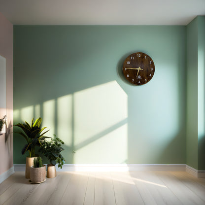 Round Wall Clock – Wooden Wall Clock for Home & Office