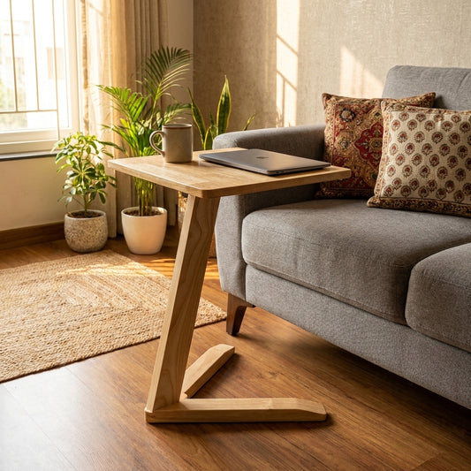 Solid Rubberwood Mini End Table Natural, solid rubberwood | WoodTrendz